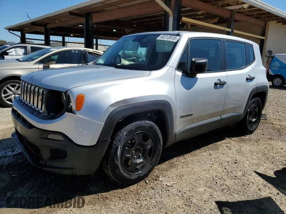 2017 Jeep Renegade Sport with VIN ZACCJAAB2HPF93866, listed as a Copart auction lot 50313915 with 82,444 mi miles and Salvage Title. Bid and sale history available at DreamBid. Image 1.