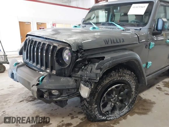 2021 Jeep Wrangler Unlimited Sport S with VIN 1C4HJXDN9MW819753, listed as a IAAI auction lot 41415569 with 43,263 mi miles and . Bid and sale history available at DreamBid. Image 6.