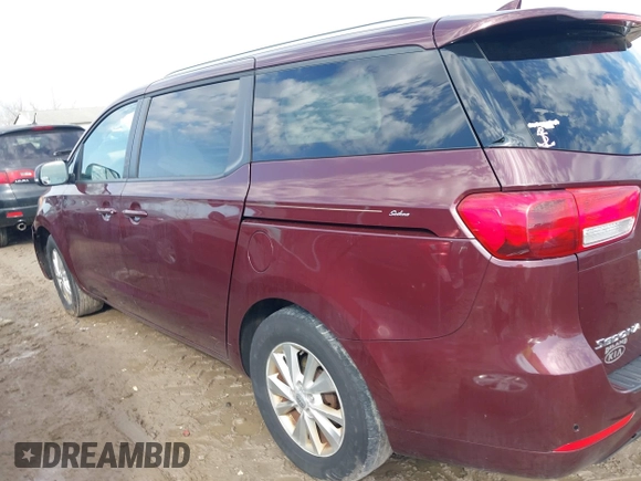 2017 Kia Sedona LX with VIN KNDMB5C19H6284704, listed as a IAAI auction lot 41756190 with 101,488 mi miles. Bid and sale history available at carsss.com. Image 14.