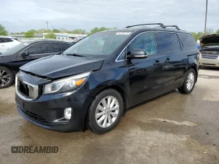 2016 Kia Sedona SX with VIN KNDMC5C1XG6113634, listed as a Copart auction lot 54130725 with 105,278 mi miles and Salvage Title. Bid and sale history available at carsss.com. Image 1.
