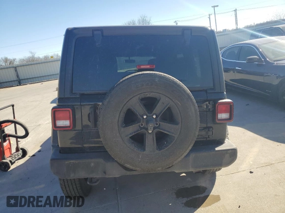 2022 Jeep Wrangler Unlimited Sport with VIN 1C4HJXDG0NW200459, listed as a Copart auction lot 42191825 with 19,019 mi miles and Salvage Title. Bid and sale history available at DreamBid. Image 6.