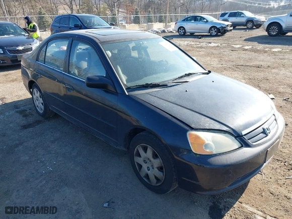 2002 Honda Civic EX with VIN 2HGES26842H549564, listed as a IAAI auction lot 41449790 with 137,844 mi miles. Bid and sale history available at carsss.com. Image 6.