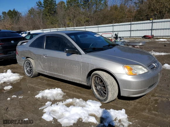 2002 Honda Civic LX with VIN 1HGEM21502L082038, listed as a Copart auction lot 45601295 with 222,047 mi miles and Salvage Title. Bid and sale history available at carsss.com. Image 4.
