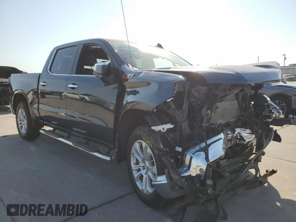 2023 Chevrolet Silverado 1500 LTZ with VIN 1GCUDGE89PZ129566, listed as a Copart auction lot 75698284 with 22,918 mi miles and Salvage Title. Bid and sale history available at carsss.com. Image 4.