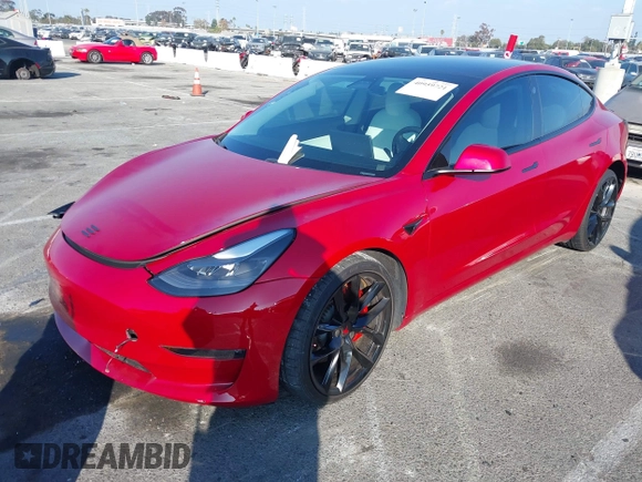 2021 Tesla Model 3 Performance with VIN 5YJ3E1EC9MF926301, listed as a IAAI auction lot 40959721 with 28,094 mi miles and . Bid and sale history available at DreamBid. Image 19.