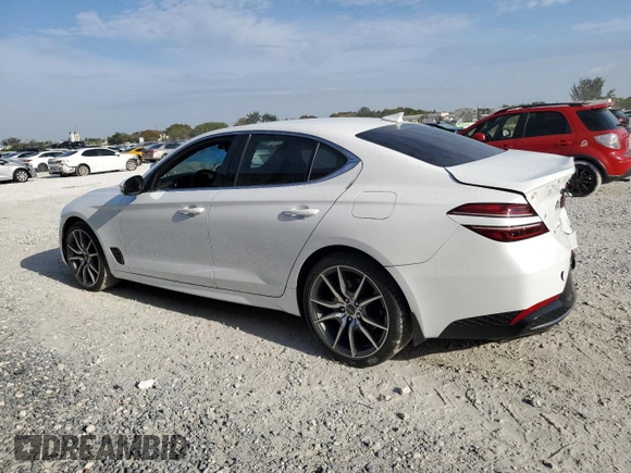 2023 Genesis G70 2.0T z VIN KMTG34TA0PU134125, wystawiony jako Copart lot #52253545 z przebiegiem 11 077 mil mil oraz Szkoda całkowita • Salvage title. Historia ofert i sprzedaży dostępna na DreamBid. Obrazek 2.