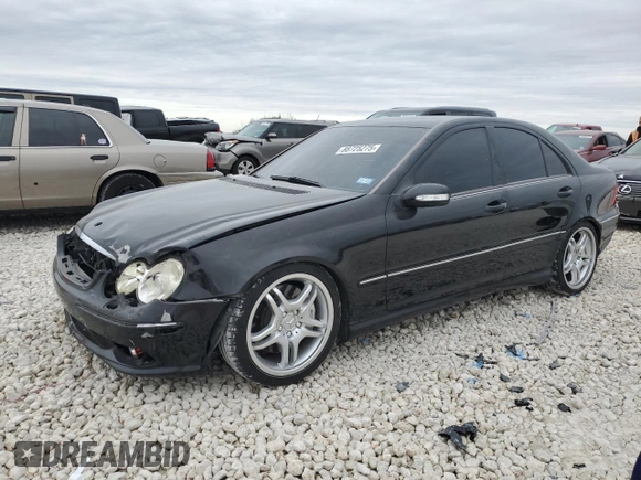 2006 Mercedes-Benz C 55 AMG with VIN WDBRF76J46F770916, listed as a Copart auction lot 88725275 with 82,502 mi miles and Salvage title. Bid and sale history available at DreamBid. Image 1.