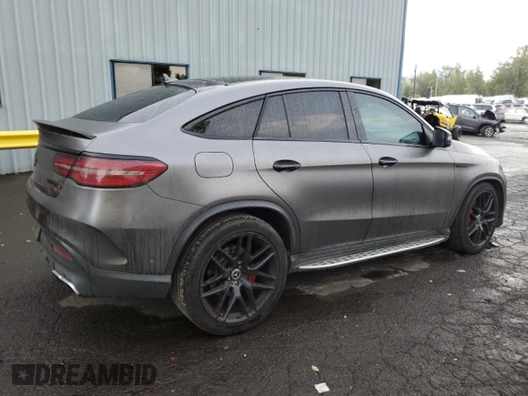 2016 Mercedes-Benz GLE 63 S AMG with VIN 4JGED7FB2GA011786, listed as a Copart auction lot 76569154 with 71,920 mi miles and Salvage title. Bid and sale history available at DreamBid. Image 3.