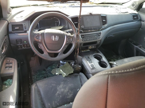 2021 Honda Ridgeline RTL-E with VIN 5FPYK3F7XMB026901, listed as a Copart auction lot 85788014 with 0 mi miles and Salvage Title. Bid and sale history available at carsss.com. Image 8.