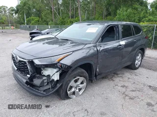 2023 Toyota Highlander L with VIN 5TDKDRAH6PS028110, listed as a IAAI auction lot 42427535 with 47,040 mi miles and . Bid and sale history available at DreamBid. Image 2.