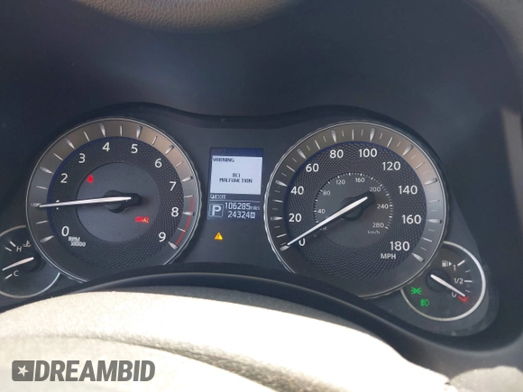 2015 Infiniti Q70 with VIN JN1BY1PP8FM601834, listed as a IAAI auction lot 42028330 with 106,285 mi miles and . Bid and sale history available at DreamBid. Image 7.