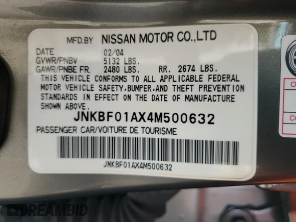 2004 Infiniti Q45 z VIN JNKBF01AX4M500632, wystawiony jako Copart lot #87741405 z przebiegiem 188 505 mil mil oraz Szkoda całkowita • Salvage title. Historia ofert i sprzedaży dostępna na DreamBid. Obrazek 12.