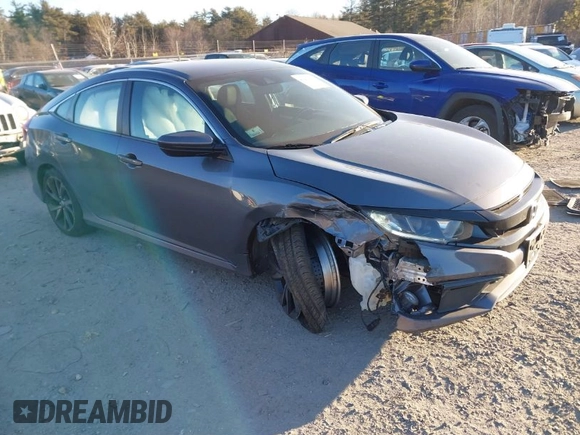 2020 Honda Civic Sedan Sport with VIN 2HGFC2F82LH516663, listed as a IAAI auction lot 41282347 with 40,451 mi miles. Bid and sale history available at carsss.com. Image 1.