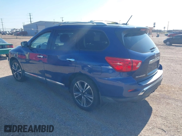 2017 Nissan Pathfinder Platinum with VIN 5N1DR2MN7HC682843, listed as a IAAI auction lot 42668614 with 86,880 mi miles and . Bid and sale history available at DreamBid. Image 3.