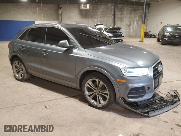 2016 Audi Q3 Premium Plus with VIN WA1EFCFS9GR001808, listed as a Copart auction lot 48001405 with 20,218 mi miles and Salvage Title. Bid and sale history available at carsss.com. Image 4.