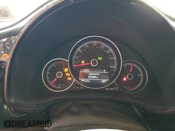 2017 Volkswagen Beetle Fleet with VIN 3VWF17AT9HM613412, listed as a Copart auction lot 62344475 with 52,340 mi miles and Salvage title. Bid and sale history available at DreamBid. Image 9.