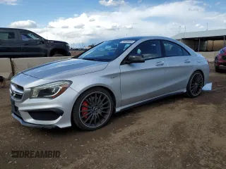 2015 Mercedes-Benz CLA 45 AMG with VIN WDDSJ5CB2FN216868, listed as a Copart auction lot 55498545 with 67,351 mi miles and Salvage title. Bid and sale history available at DreamBid. Image 1.