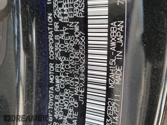 2022 Lexus UX 250h F Sport with VIN JTHE9JBH8N2055567, listed as a Copart auction lot 80708554 with 34,161 mi miles and Salvage Title. Bid and sale history available at DreamBid. Image 14.