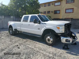 2015 Ford F-350 Lariat with VIN 1FT8W3DTXFEA10084, listed as a Copart auction lot 56049975 with Not provided miles and Salvage title. Bid and sale history available at DreamBid. Image 4.