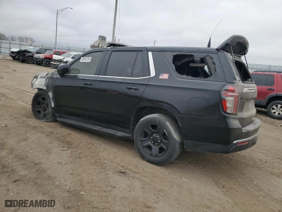 2021 Chevrolet Tahoe Commercial with VIN 1GNSKLED7MR407631, listed as a Copart auction lot 89056755 with 0 mi miles and Salvage Title. Bid and sale history available at carsss.com. Image 2.