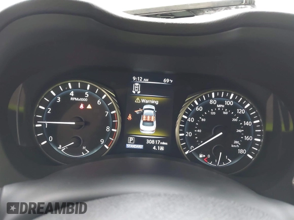 2023 Infiniti Q50 Luxe with VIN JN1EV7BPXPM512588, listed as a IAAI auction lot 41819661 with 30,817 mi miles and . Bid and sale history available at DreamBid. Image 7.