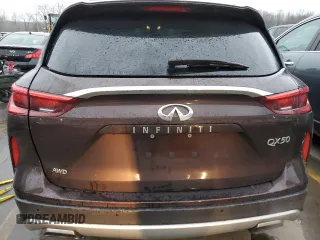 2020 Infiniti QX50 LUXE with VIN 3PCAJ5M39LF118573, listed as a Copart auction lot 37648013 with 50,744 mi miles. Bid and sale history available at carsss.com. Image 6.