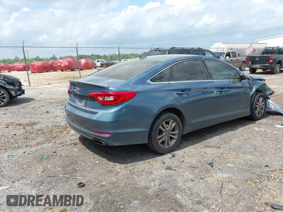 2017 Hyundai Sonata SE with VIN 5NPE24AFXHH587980, listed as a IAAI auction lot 41962264 with 103,239 mi miles. Bid and sale history available at carsss.com. Image 4.