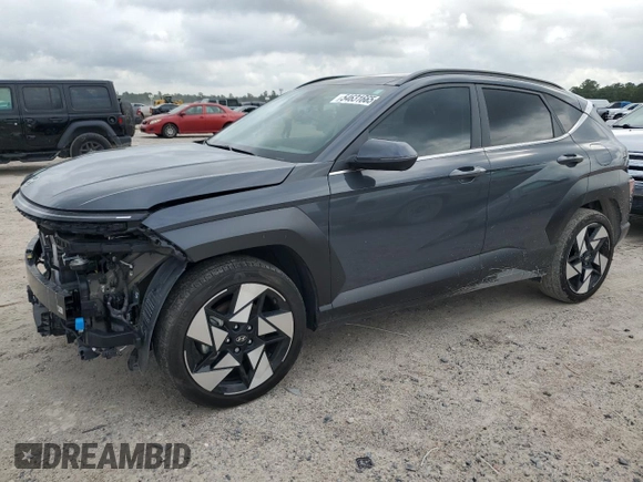 2024 Hyundai Kona Limited with VIN KM8HE3A34RU027329, listed as a Copart auction lot 54631665 with 23,632 mi miles and Salvage Title. Bid and sale history available at carsss.com. Image 1.