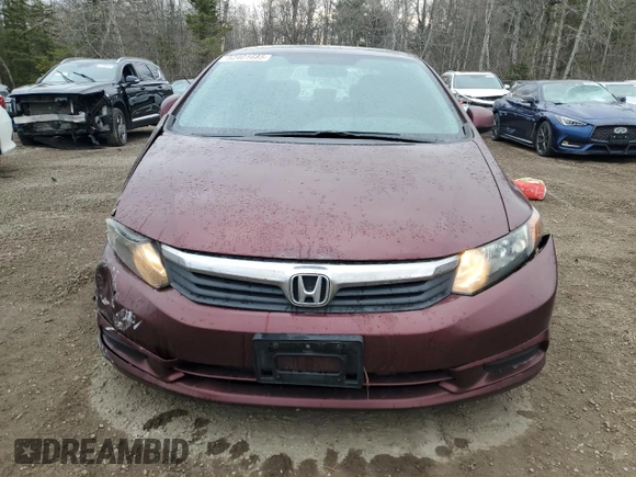 2012 Honda Civic EX-L with VIN 2HGFB2F97CH017465, listed as a Copart auction lot 52401685 with 178,359 mi miles and Clean Title. Bid and sale history available at DreamBid. Image 5.