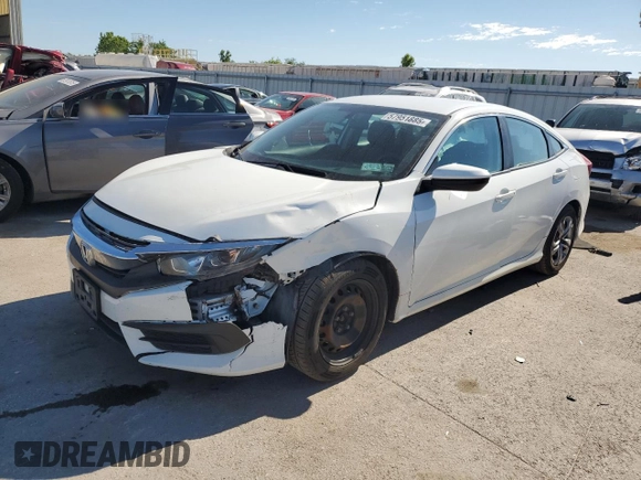 2017 Honda Civic LX with VIN 19XFC2F51HE224834, listed as a Copart auction lot 57951885 with 124,041 mi miles and Salvage title. Bid and sale history available at DreamBid. Image 1.