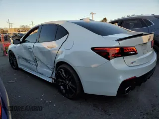 2020 Acura TLX w/A-Spec Pkg with VIN 19UUB3F67LA003373, listed as a Copart auction lot 86841414 with 51,041 mi miles and Salvage Title. Bid and sale history available at carsss.com. Image 2.
