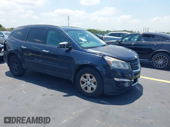2016 Chevrolet Traverse LS z VIN 1GNKRFEDXGJ213319, wystawiony jako IAAI lot #42278916 z przebiegiem 170 028 mil mil oraz . Historia ofert i sprzedaży dostępna na DreamBid. Obrazek 1.