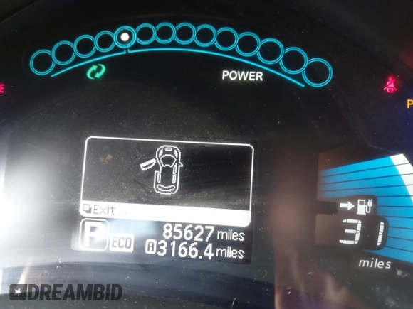 2013 Nissan LEAF SV with VIN 1N4AZ0CP3DC401314, listed as a IAAI auction lot 42201210 with 85,627 mi miles and . Bid and sale history available at DreamBid. Image 15.