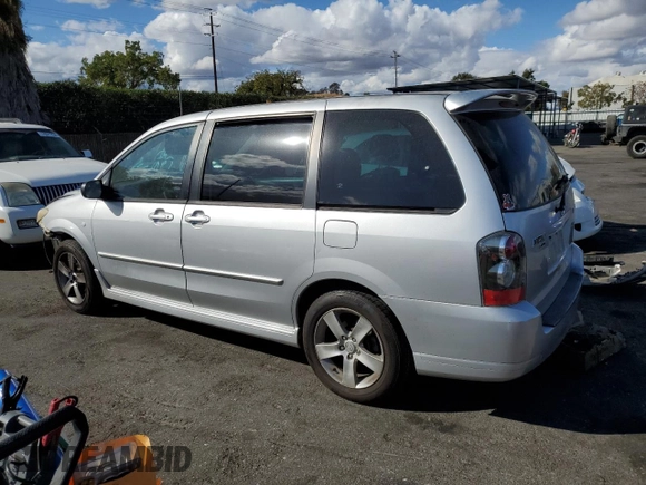 2005 Mazda MPV LX z VIN JM3LW28J450549591, wystawiony jako Copart lot #78304054 z przebiegiem 215 645 mil mil oraz Szkoda całkowita • Salvage title. Historia ofert i sprzedaży dostępna na DreamBid. Obrazek 2.