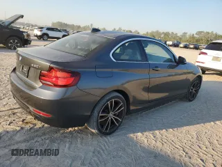 2021 BMW 2 Series 230i with VIN WBA2J1C04M7H58556, listed as a Copart auction lot 75501124 with 35,473 mi miles and Salvage Title. Bid and sale history available at carsss.com. Image 3.