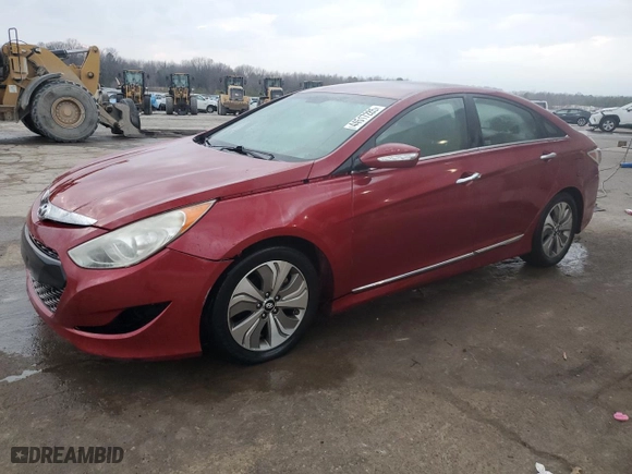 2013 Hyundai Sonata Hybrid with VIN KMHEC4A49DA081128, listed as a Copart auction lot 44517285 with 130,565 mi miles and Clean Title. Bid and sale history available at carsss.com. Image 1.