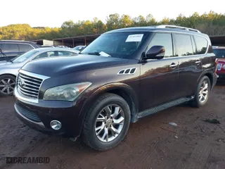 2012 Infiniti QX56 7-passenger with VIN JN8AZ2NF5C9516880, listed as a IAAI auction lot 41305404 with 161416 miles. Bid and sale history available at carsss.com. Image 2.