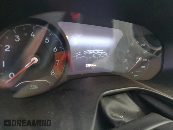 2022 Jeep Compass Latitude with VIN 3C4NJDBB3NT231753, listed as a Copart auction lot 47305435 with 53,864 mi miles and Salvage title. Bid and sale history available at DreamBid. Image 9.