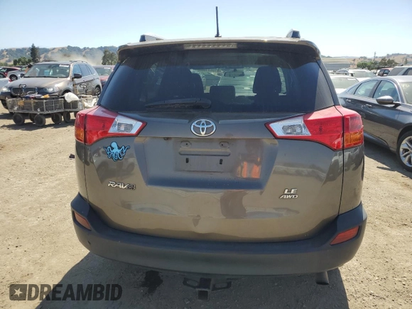 2015 Toyota RAV4 LE with VIN 2T3BFREV2FW230417, listed as a Copart auction lot 61063105 with 138,480 mi miles and Salvage title. Bid and sale history available at DreamBid. Image 6.