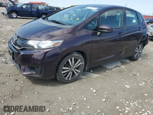 2015 Honda Fit EX-L z VIN 3HGGK5H85FM766135, wystawiony jako Copart lot #53373675 z przebiegiem 93 143 mil mil oraz Szkoda całkowita • Salvage title. Historia ofert i sprzedaży dostępna na DreamBid. Obrazek 1.