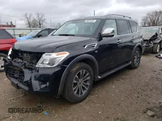 2019 Nissan Armada SV with VIN JN8AY2NC0K9586598, listed as a Copart auction lot 80236104 with 93,313 mi miles and Clean Title. Bid and sale history available at carsss.com. Image 1.
