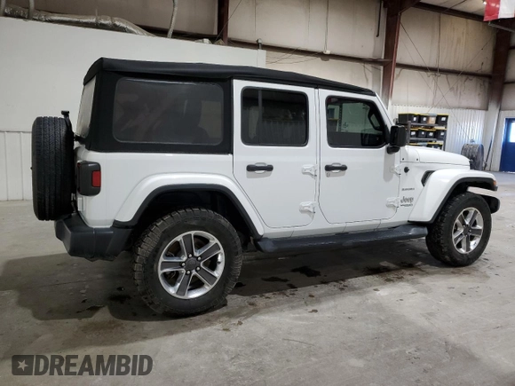2020 Jeep Wrangler Unlimited Sahara with VIN 1C4HJXEGXLW147507, listed as a Copart auction lot 85898674 with 69,828 mi miles and Clean Title. Bid and sale history available at carsss.com. Image 3.