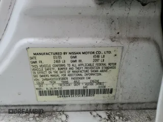 2005 Nissan Maxima 3.5 SL with VIN 1N4BA41E55C858809, listed as a Copart auction lot 43243945 with 0 mi miles and Salvage Title. Bid and sale history available at carsss.com. Image 12.