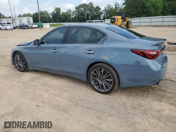 2021 Infiniti Q50 Red Sport 400 with VIN JN1FV7DPXMM850473, listed as a Copart auction lot 67663204 with 63,692 mi miles and Salvage Title. Bid and sale history available at DreamBid. Image 2.