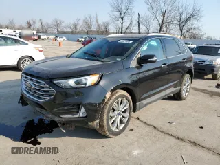 2019 Ford Edge Titanium with VIN 2FMPK4K96KBC59892, listed as a Copart auction lot 48621995 with 114,409 mi miles and Salvage Title. Bid and sale history available at carsss.com. Image 1.