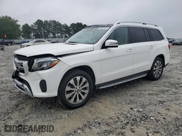 2019 Mercedes-Benz GLS 450 with VIN 4JGDF6EE3KB222770, listed as a Copart auction lot 59012615 with 106,336 mi miles and Salvage title. Bid and sale history available at DreamBid. Image 1.