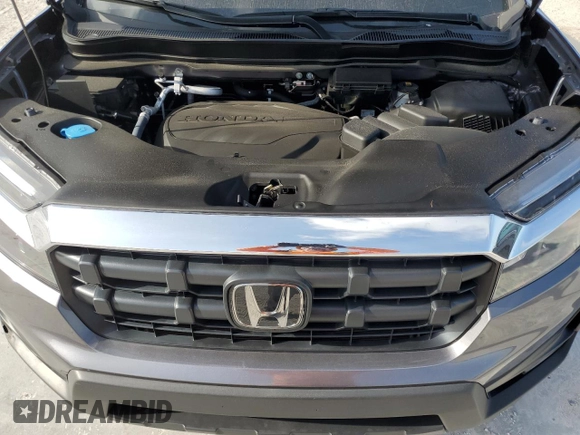 2024 Honda Ridgeline RTL with VIN 5FPYK3F57RB028966, listed as a Copart auction lot 60211885 with 10,963 mi miles and Salvage title. Bid and sale history available at DreamBid. Image 11.