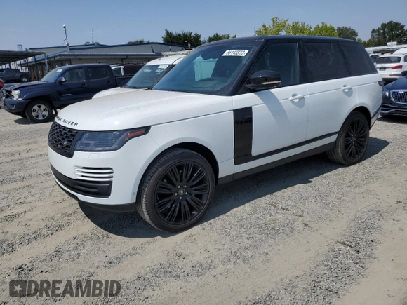 2021 Land Rover Range Rover P525 Westminster with VIN SALGS2SE9MA434035, listed as a Copart auction lot 66142833 with 6,343 mi miles and . Bid and sale history available at DreamBid. Image 1.