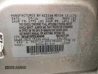 2016 Nissan Sentra SR with VIN 3N1AB7AP2GL684049, listed as a Copart auction lot 45681995 with 116,608 mi miles and Non Repairable. Bid and sale history available at DreamBid. Image 12.