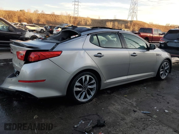 2015 Kia Optima SXL Turbo with VIN 5XXGR4A67FG465414, listed as a Copart auction lot 42969915 with 76,253 mi miles and Non Repairable. Bid and sale history available at DreamBid. Image 3.